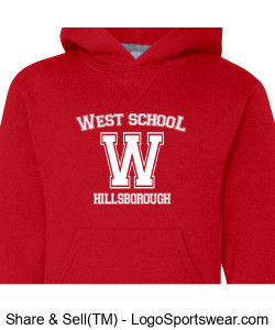 Youth West Logo Pullover Hoodie Design Zoom
